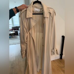 OAK + FORT Beige oversized Flowy Trenchcoat